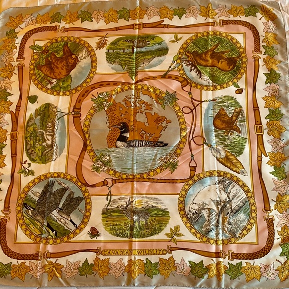 Wildlife Print Silk Scarf - Picture 1 of 13